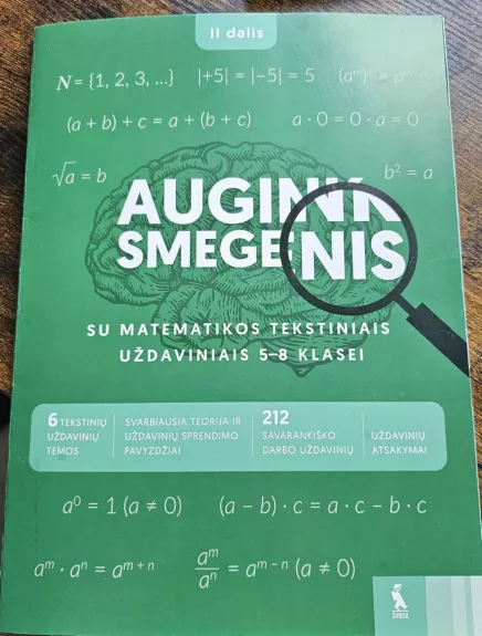 Augink smegenis su matematikos tekstiniais uždaviniais 5-8 klasei