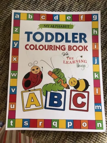 Spalvinimo knyga Mano abėcėlė anglų kalba I mokytis mažiesiems (My alphabet)