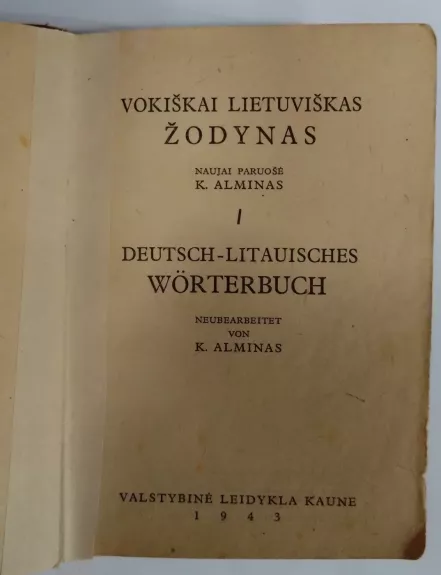 Vokiškai lietuviškas žodynas