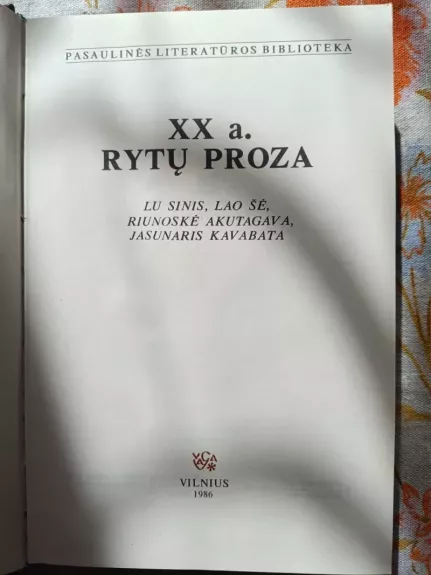 XX a. rytų proza
