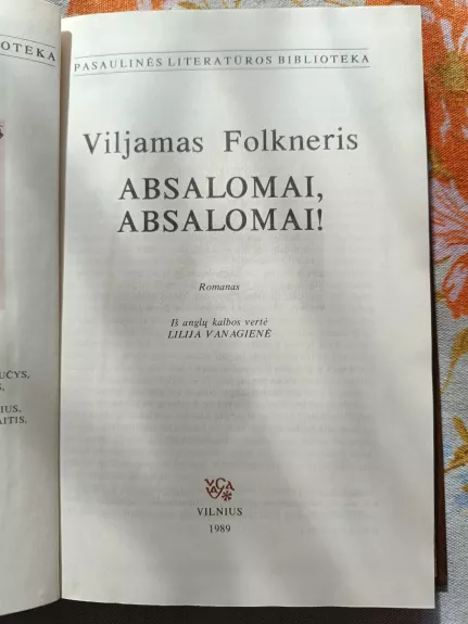 Absalomai, Absalomai!