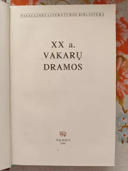 XX a. Vakarų dramos