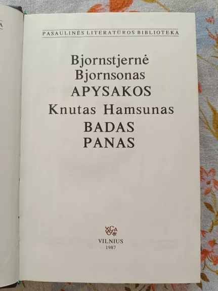 Apysakos. Badas. Panas