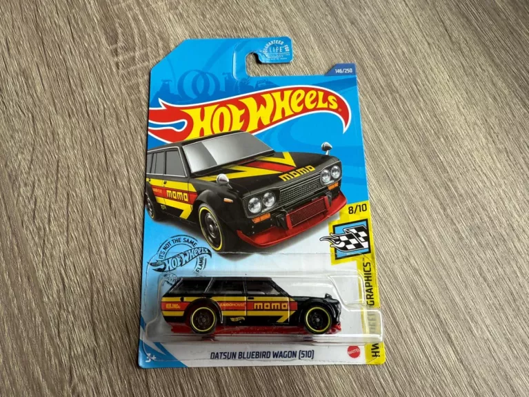 Datsun Bluebird Wagon 510 Hot Wheels Long Card