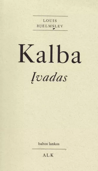 Kalba. Įvadas
