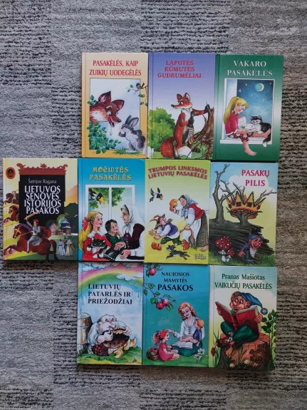 10 įvairių pasakų knygų rinkinys