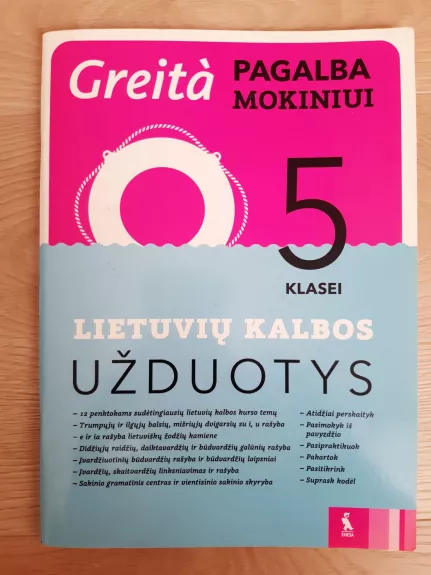 5 klasei lietuvių kalbos užduotys