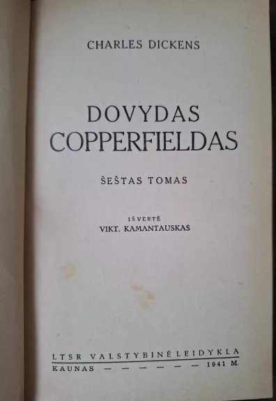 Dovydas Copperfieldas (VI tomas)