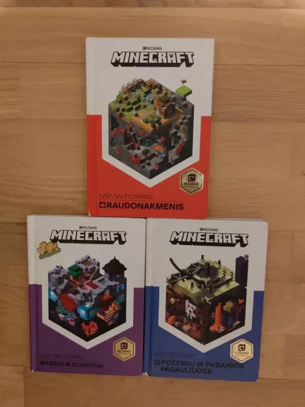 Minecraft knygų serija. 3 knygos