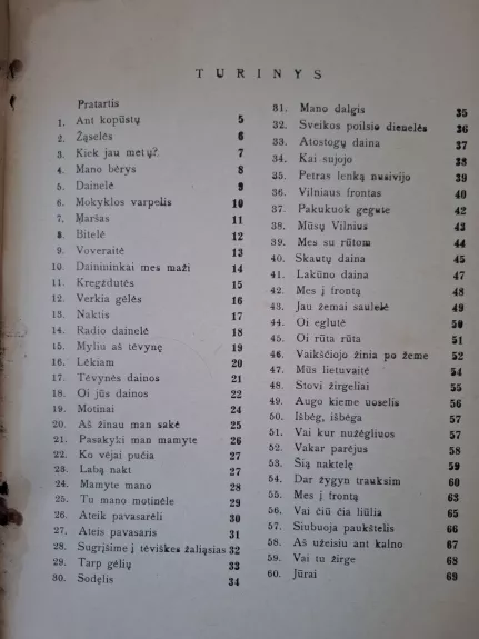 60 dainų Lietuvos jaunuomenei