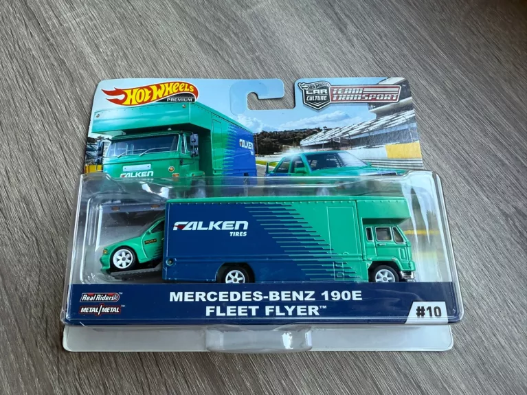 Mercedes - Benz 190E Fleet Flyer Falken Hot Wheels Premium