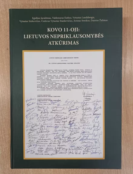 Kovo 11-oji. Lietuvos nepriklausomybės atkūrimas