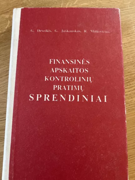 Finansinės apskaitos kontrolinių pratimų sprendiniai