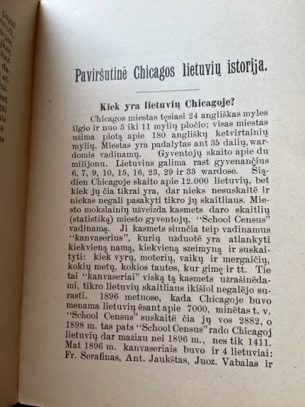 Istorija chicagos Lietuvių, jų parapijų ir kn.Kriaučiuno prova su laikraščiu “Lietuva”