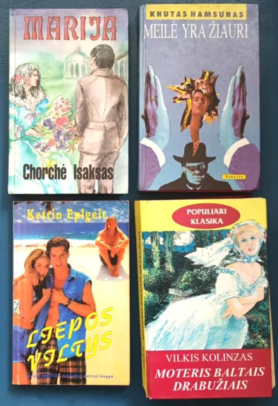 "Marija" "Meilė yra žiauri" "Liepos viltys" "Moteris baltais drabužiais"
