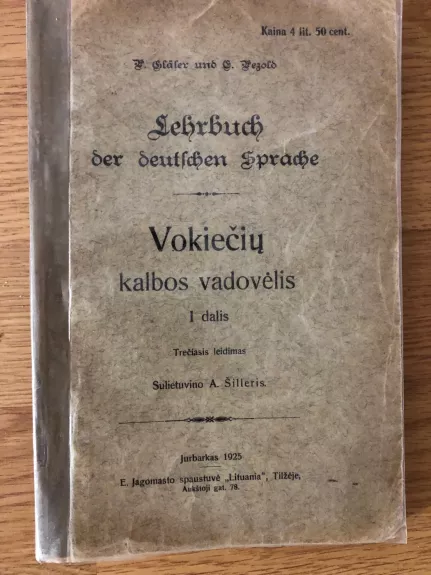 Vokiečių kalbos vadovėlis (1925)