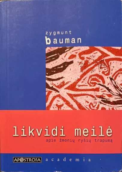 Likvidi meilė : apie žmonių ryšių trapumą