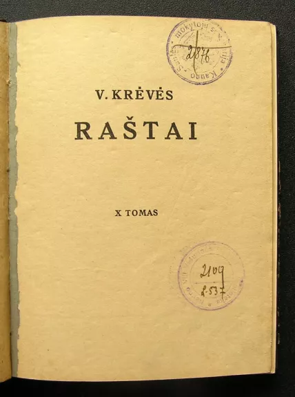 Vincas Krėvė. Raštai. X tomas. Rytų pasakos