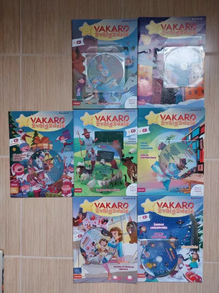 Vaikiški žurnalai "Vakaro žvaigždelė" Su cd plokštelėmis. 7 vnt. Nr. 49, 50, 54, 55, 56, 57, 61