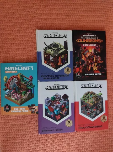 Minecraft knygų serija. 5 knygos