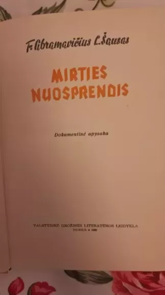 Mirties nuosprendis