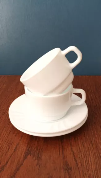 Puodeliai su lėkštute, 150ml, 2vnt., Harmonia