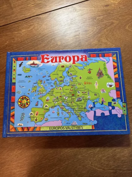Europa. Europos valstybės. Dėlionių knyga.