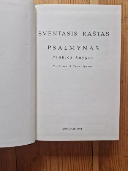Šventasis raštas, Psalmynas