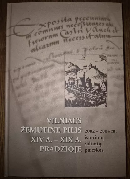 Vilniaus Žemutinė pilis XIV a.–XIX a. pradžioje. 2002-2004 m. Istorinių šaltinių paieškos