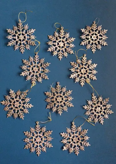 Snaigės, kalėdinė dekoracija, 10cm, 10vnt.
