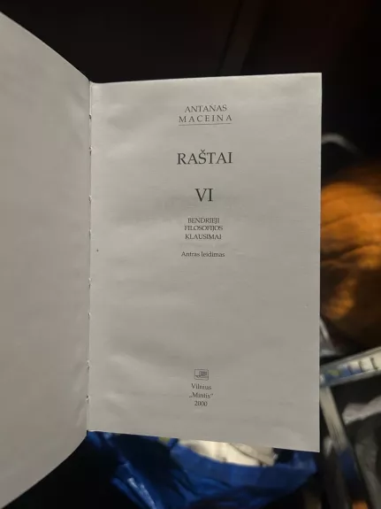 Raštai (VI tomas)