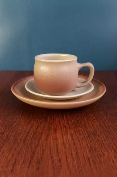 Puodelis 200ml su lėkštute ir desertine lėkšte, Jiesia