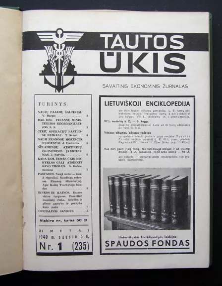 Tautos ūkis 1940