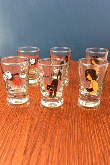 Vintažiniai stikliukai, 50ml, originalioje pakuotėje