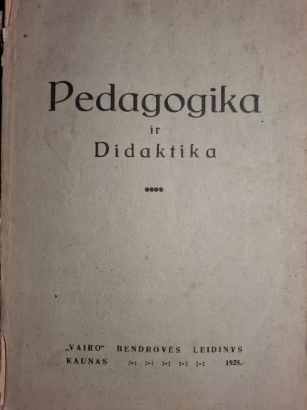 Pedagogika ir didaktika