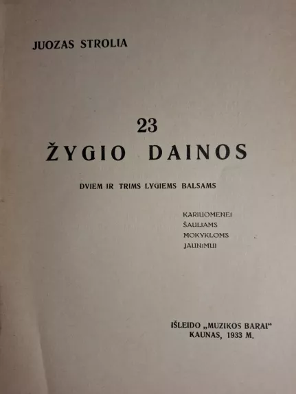 23 žygio dainos