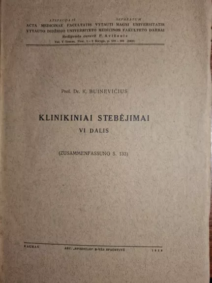 Klinikiniai stebėjimai