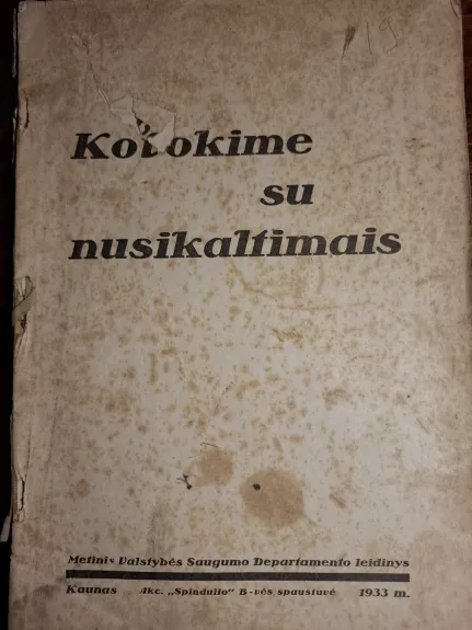 Kovokime su nusikaltimais (straipsnių rinkinys)
