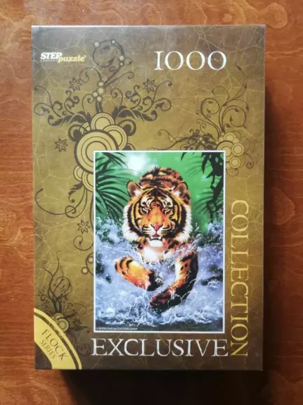 Dėlionė Puzzle 1000 floko serija "Tigras" / 1000 Puzzle Flock collection Tiger