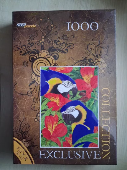 Dėlionė Puzzle 1000 floko serija "Papūgos" / 1000 Puzzle Flock collection Parrots