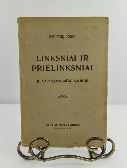 Linksniai ir prielinksniai 1928m.
