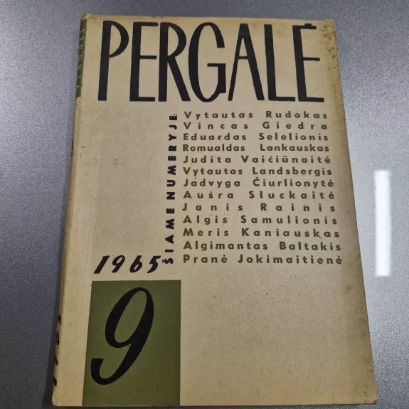 Žurnalas PERGALĖ 1965 Nr.9