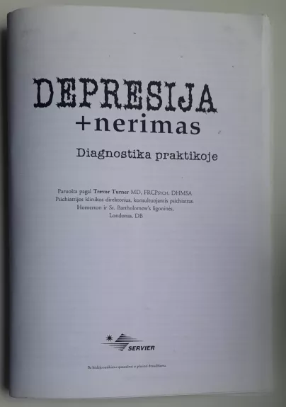 Depresija + nerimas. Diadnostika praktikoje