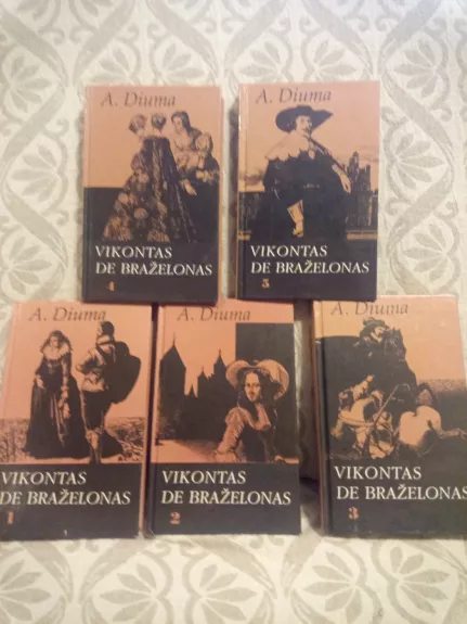 Vikontas de Braželonas (1-5 tomai)
