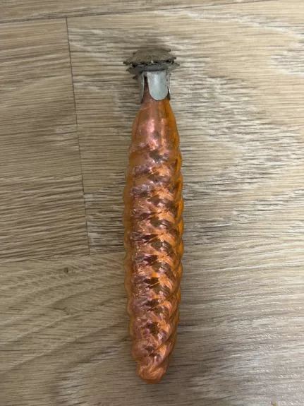 Vintažinis stiklinis eglutės žaisliukas