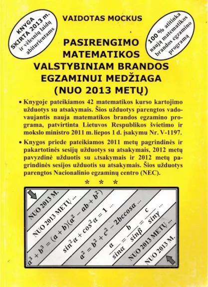 Pasirengimo matematikos valstybiniam brandos egzaminui medžiaga (nuo 2013 metų)