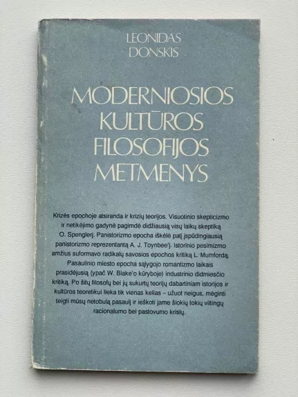 Moderniosios kultūros filosofijos metmenys