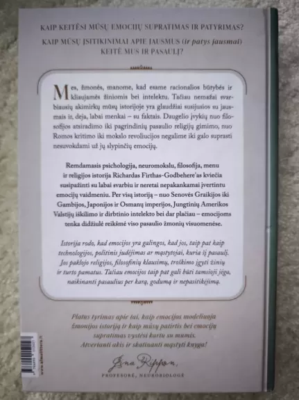 Emocijų istorija: kaip jausmai padėjo sukurti pasaulį, kokiame gyvename šiandien