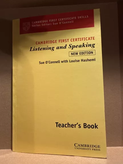 Cambridge first certificate listening and speaking. Teacher's book