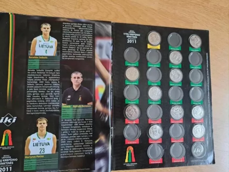 LT Vyrų krepšinio rinktinės medalių kolekcija 2011